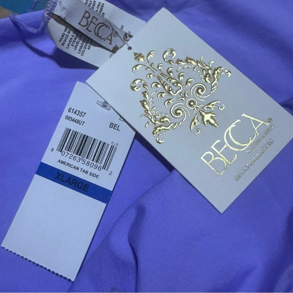 NWT BECCA Delilah Avery American Tab Cheeky Coverage Bikini Bottom - XL - Image 4