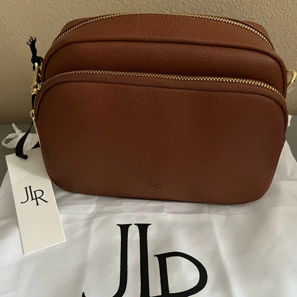 JLR London Johnny Loves Rosie Chelsea Maxi Leather Crossbody Bag NWT Brown - Image 3