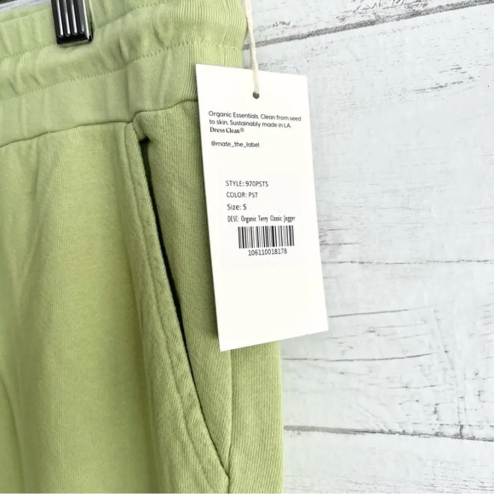 MATE the Label Pistachio Organic Terry Classic Jogger Size Small - Image 6