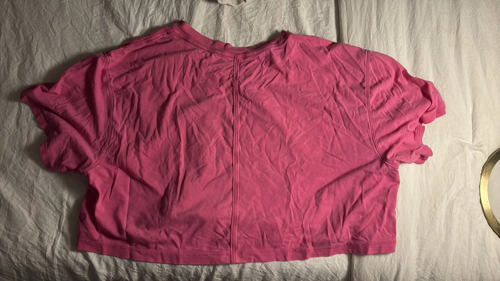 Sonic Pink Lululemon Cropped Tee - Image 2