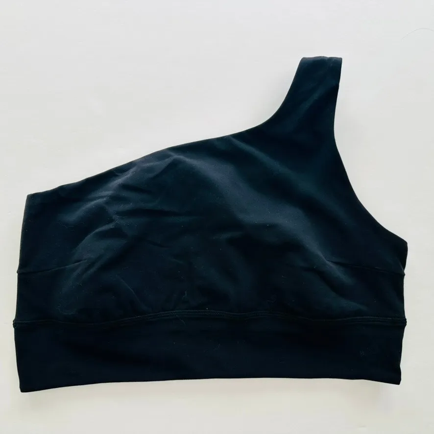 Lululemon Align Asymmetrical Bra Black Light Support Size 14 C/D Cup Nulu - Image 3