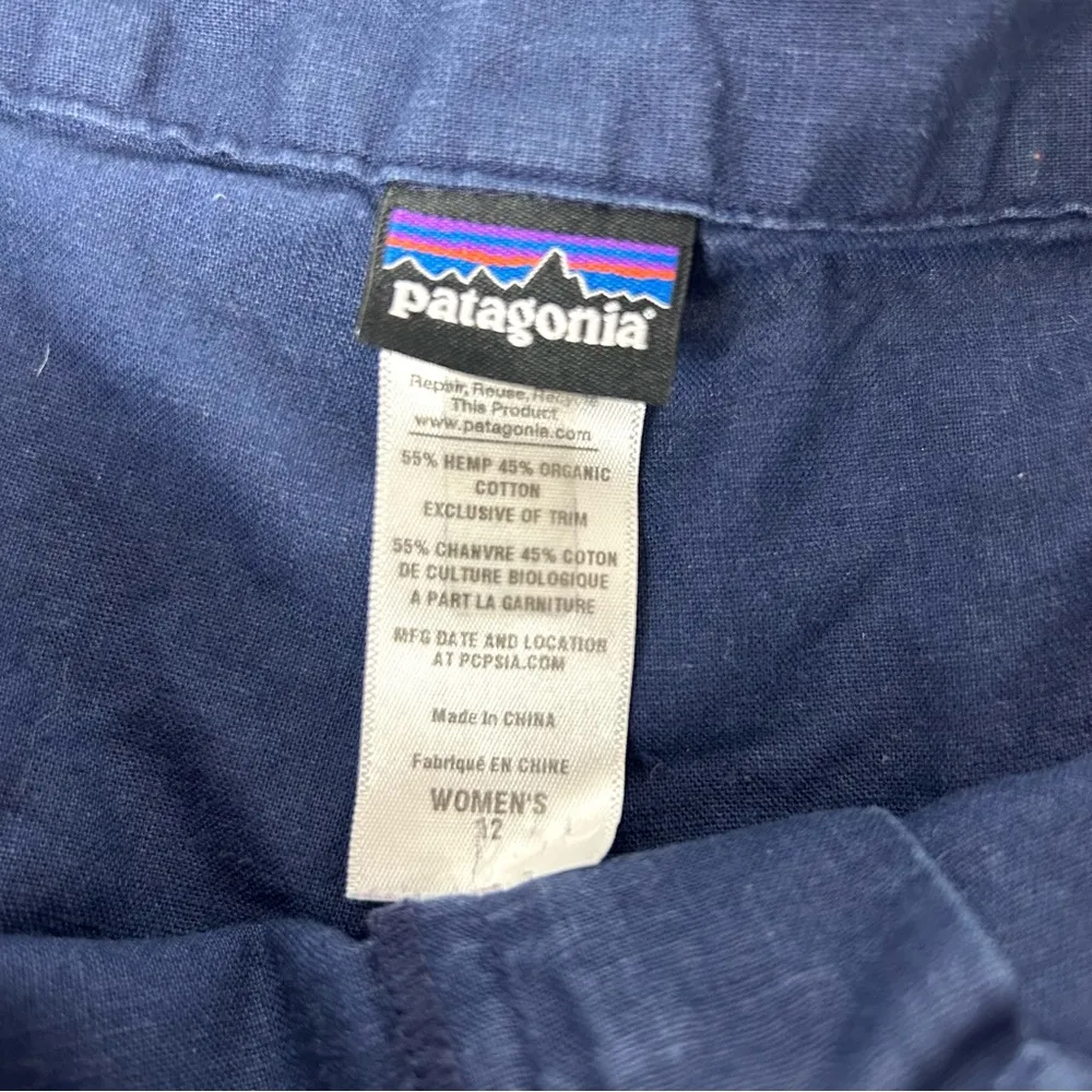Patagonia Hemp Island Shorts With Cuffs Organic Cotton Navy Blue - Image 3
