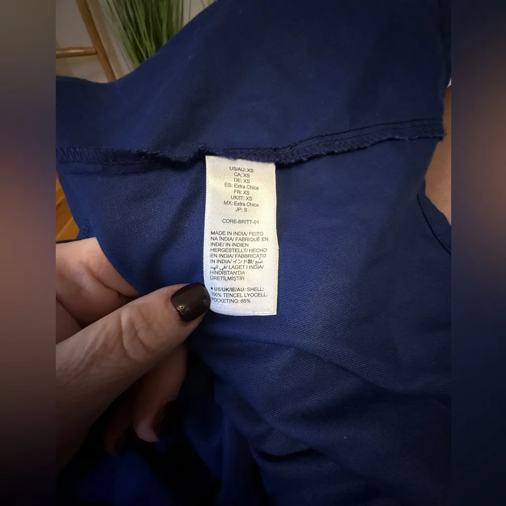 The Drop Women's Britt Tiered Maxi Tent Dress SIZE X SMALL Navy Blue - Image 9