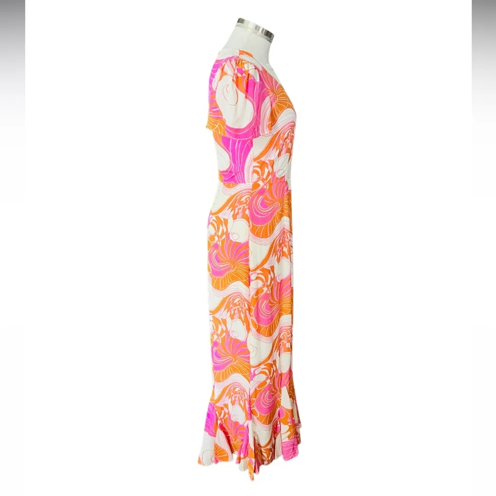 RHODE Lulani Midi Dress Size 2 Pink - Image 6