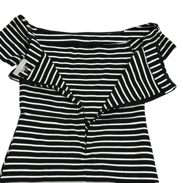 Revolve 1.STATE Striped Off Shoulder Dress Bodycon‎ Mini Short Sleeve Party Sz M - Image 10