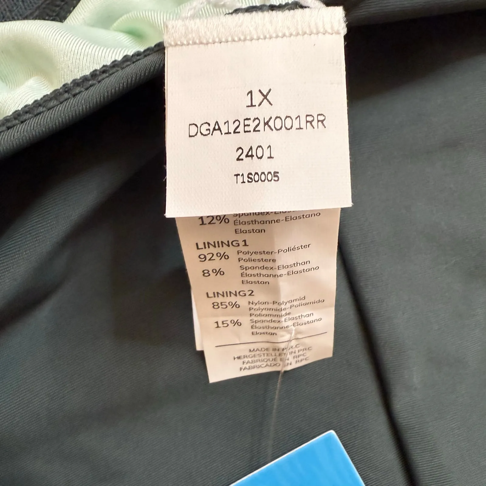 NWT Cupshe Hunter Green Swimsuit 1X Vneck Mesh Tummy Control Sexy Plunge - Image 8