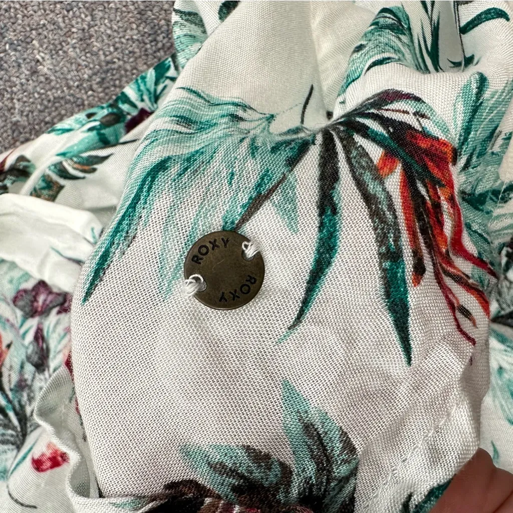 Roxy Drifting Current Foliage Print Wrap Dress‎ S - Image 10