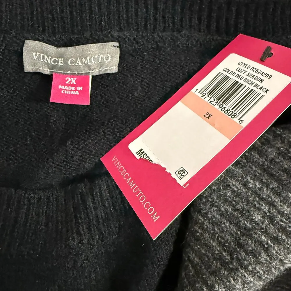 Vince Camuto Plus Size Colorblocked Crewneck Sweater 92524209 - Image 3