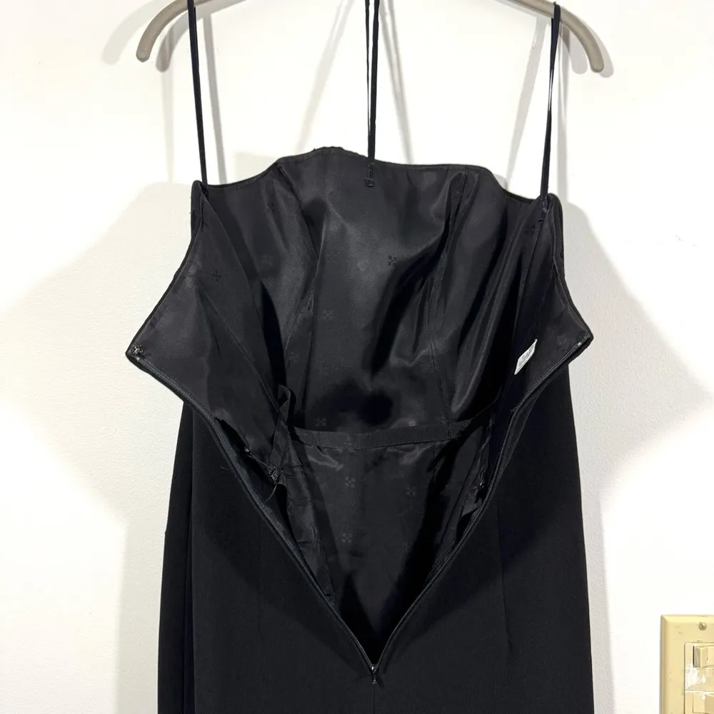 Vintage Black Corset Style Bodycon Strapless Dress Size 6 - Image 11