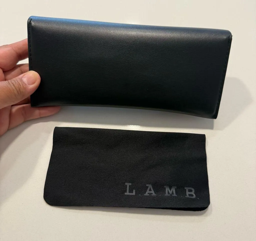 L.A.M.B. Black Eyewear Case with Cloth - Image 3