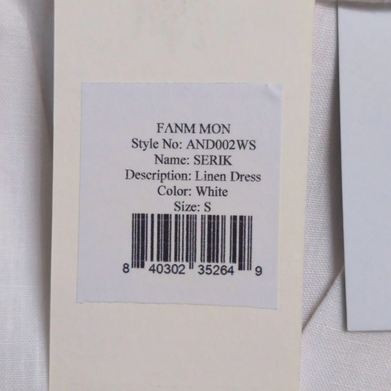 NWT Andie x Fanm Mon Serik Linen Dress White V - Image 11
