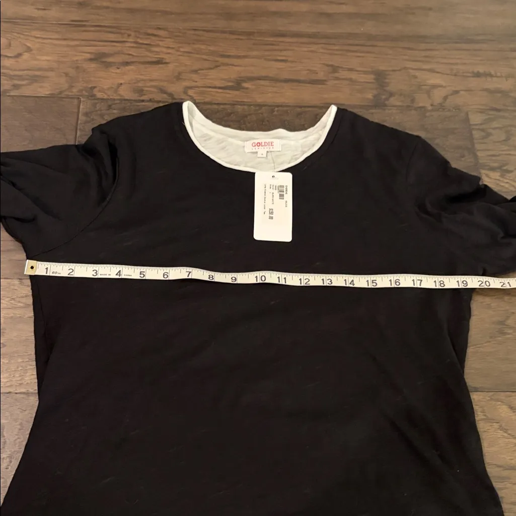 NWT Goldie Ling Sleeve Double Layer Tee Sz L - Image 6