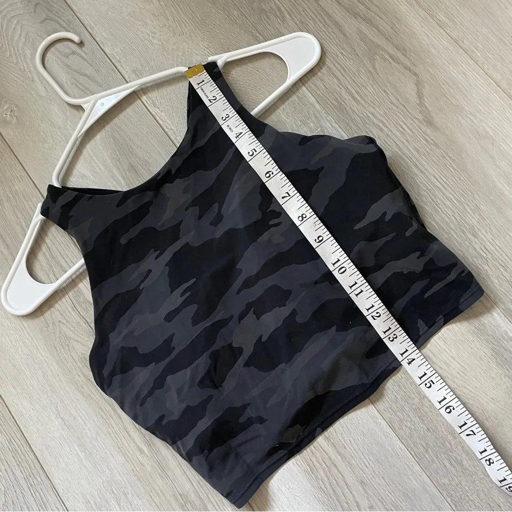 Athleta Crop Tank Top conscious camo workout womens Black Gray (small) gym sport - Image 4