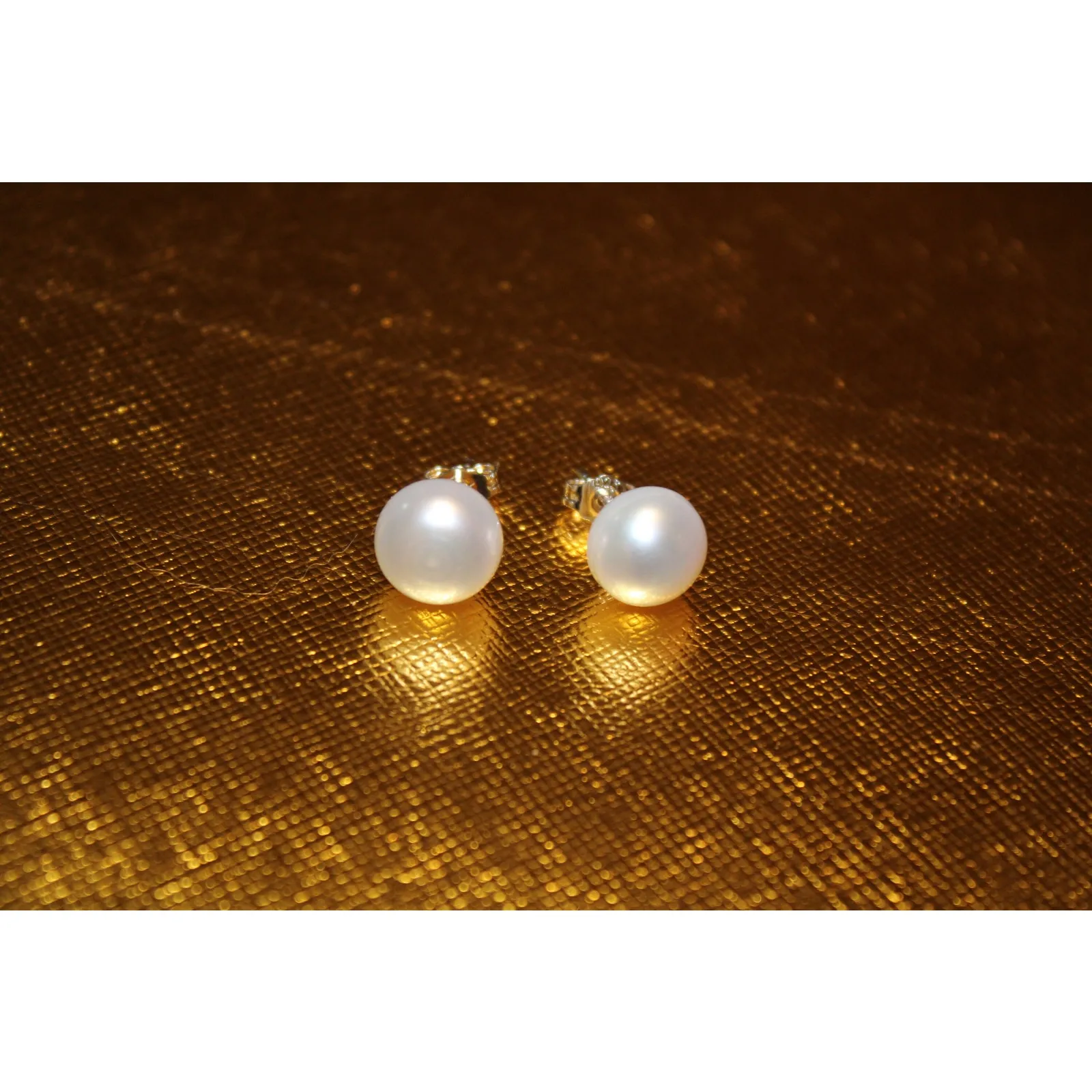 Sterling Silver AAA Pearl Earrings. Bridal Pearl Earrings. Fresh Water Pearls. White - Image 5