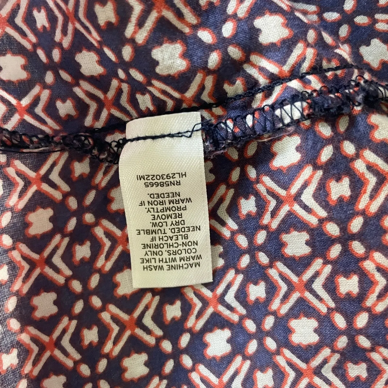 Geometric Print Artsy Button Down Shirt size XS Pink Blue Retro Corpcore Office - Image 8