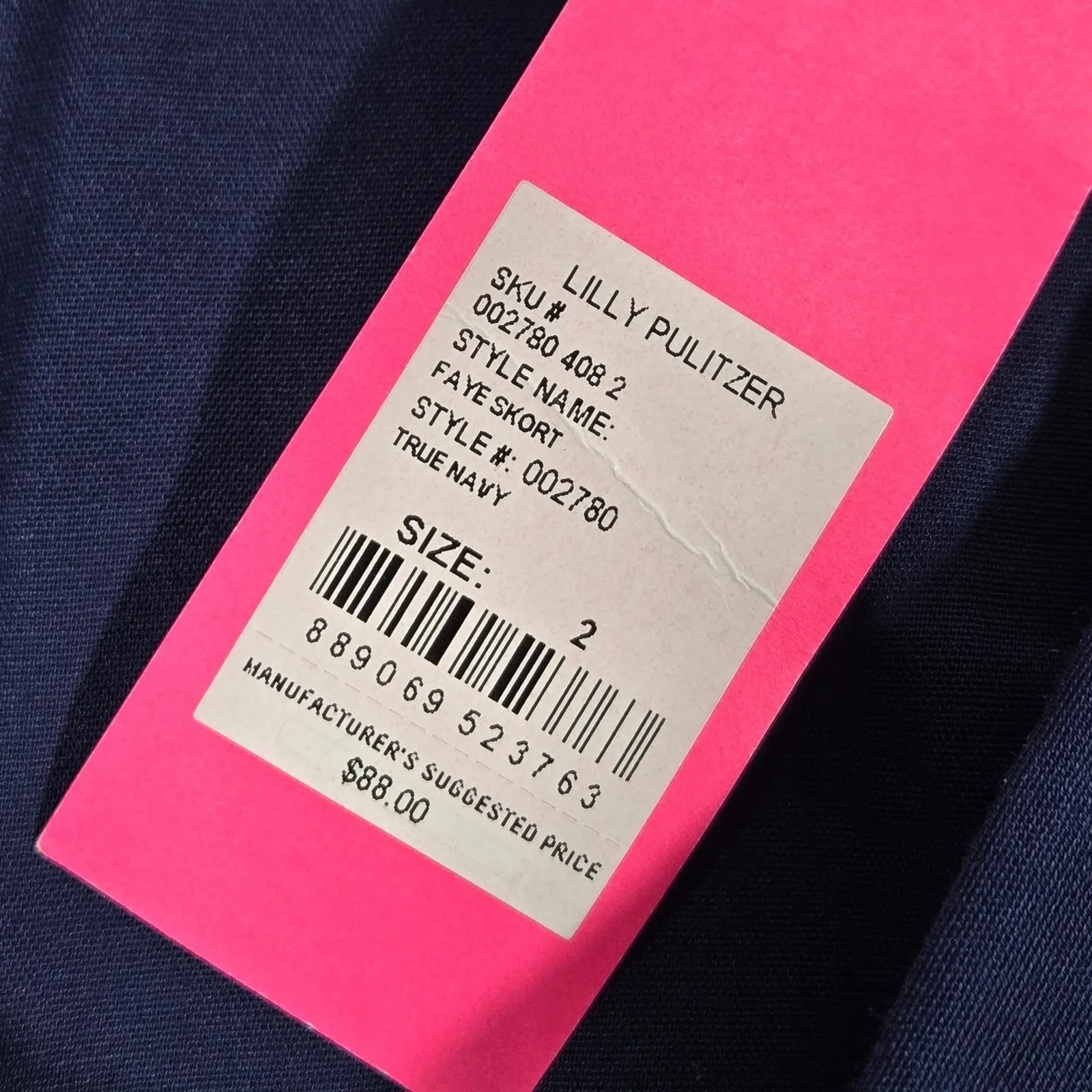 Lilly Pulitzer Faye Skort in True Navy 2‎ NWT - Image 5