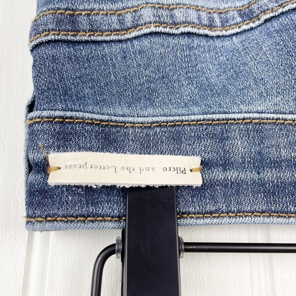 Anthropologie Pilcro High-Rise Denim Legging Button Fly Patch Pocket Size 27 - Image 12