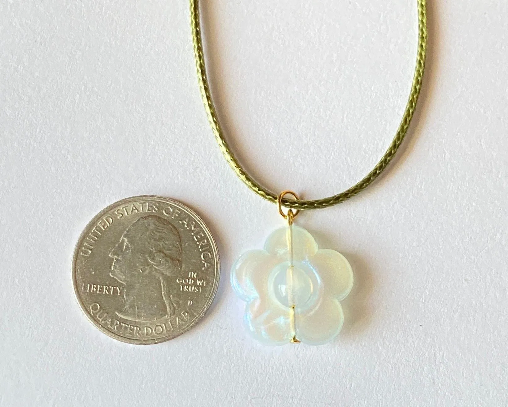 Handmade simple flower fairy cottage boho cute necklace🌼 - Image 9