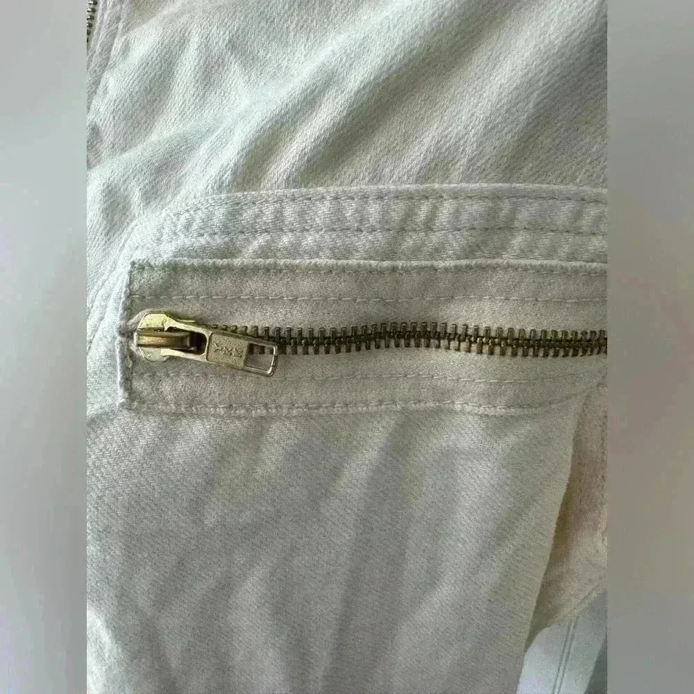 NWT Free People Sandrine Rose Coveralls Denim Jumpsuit ~ Snow ~ Small - Image 5