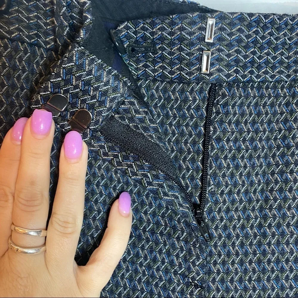 THEORY Testra Jacquard Cropped Trousers Size 0 - Image 5