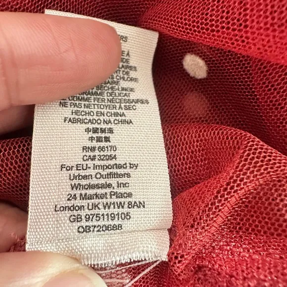 Free‎ People Saya polka dot Sheer Mesh Tulle Baby doll Dress Size S - Image 7