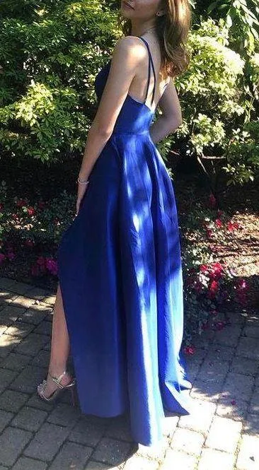 Long Alyce High-Low Taffeta Prom Dress with Slit - Image 2