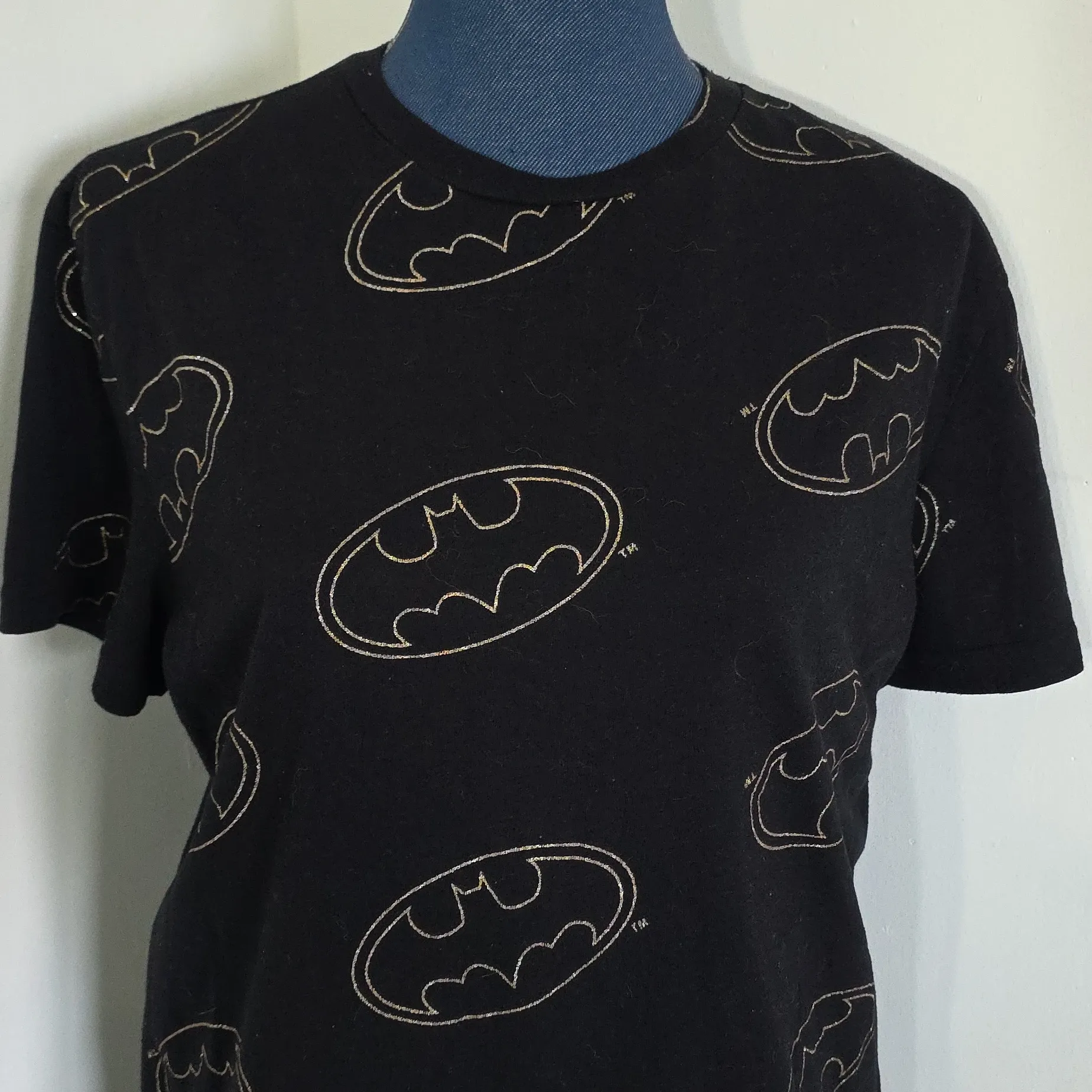 DC Comics Batman Black wirh Gold Short Sleeve T shirt - Image 2