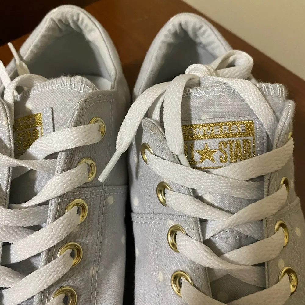 Polka Dot Grey  Low Tops Size Women’s US 11 - Image 3