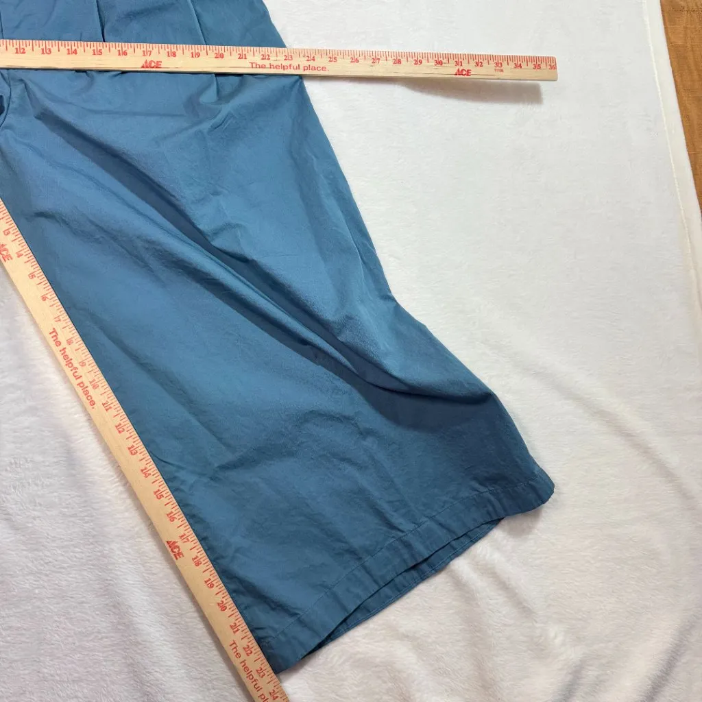 Zara Woman XS Teal Paperbag Wide Leg Pant Tie‎ Belt Minimalist Chic Summer Vaca - Image 11