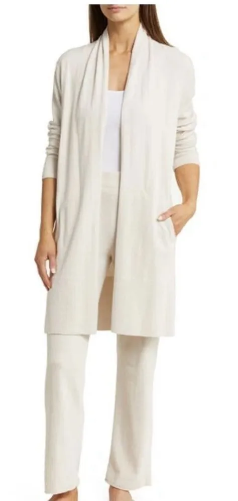 Barefoot Dreams Womens Cozy Chic Ultra Lite Cardigan Sand Dune Small NWT - Image 1