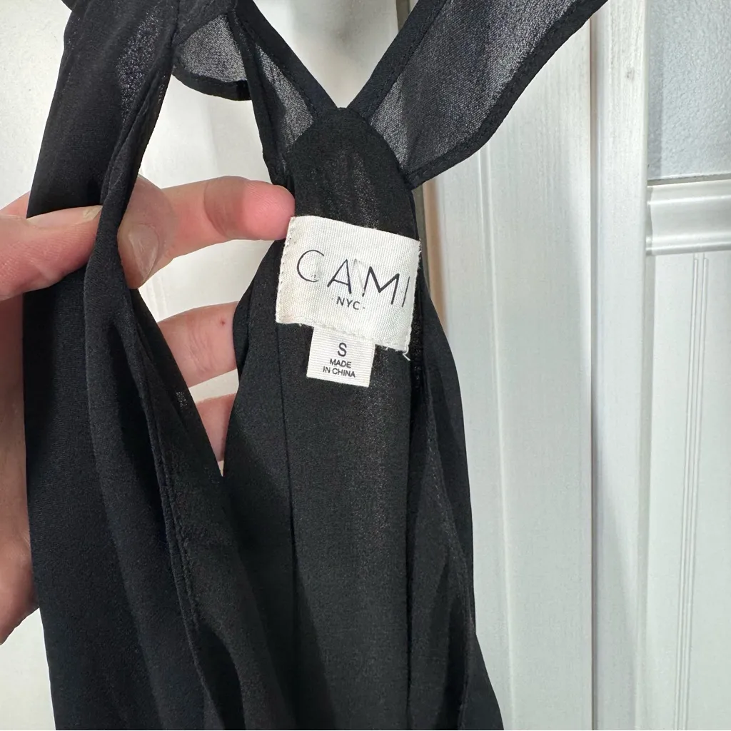 Cami NYC the Lily ruffle halter 100% silk tank Size small closet staple playful - Image 3