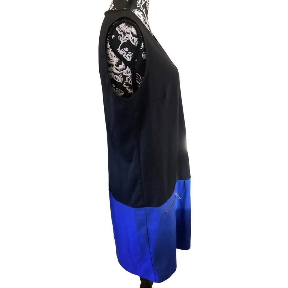 Fever Tank Mini Dress Zip Pockets Casual Everyday Career Workwear Classic Black Size L - Image 4