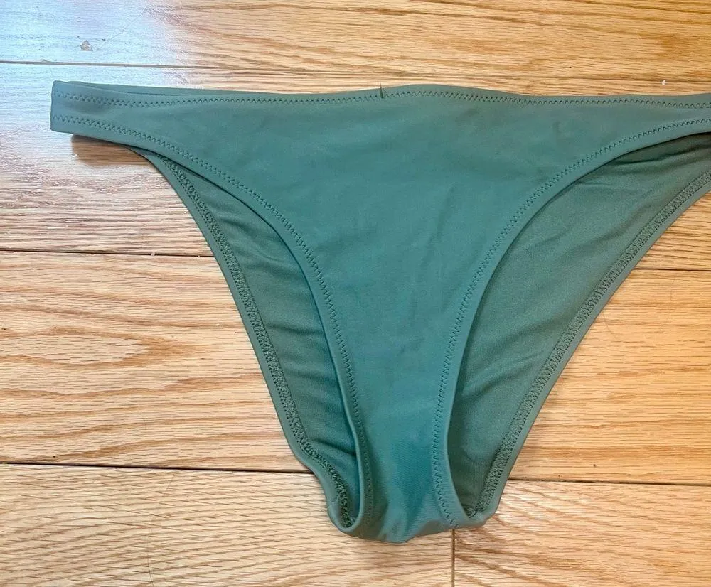 AERIE Green Strapless Bikini Set - Image 3