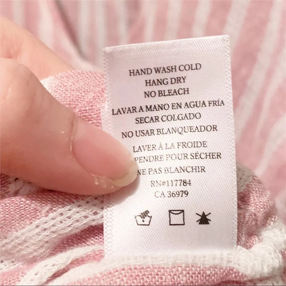 Rails Bretton Peplum Top In Rose Stripe Size Large - Image 9