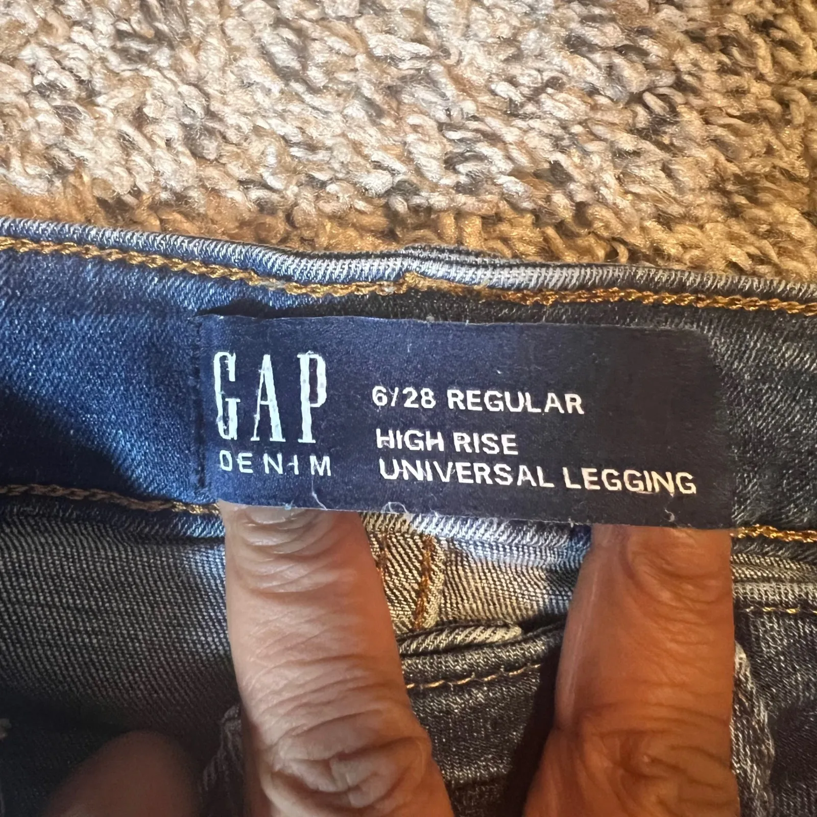 GAP High Rise Universal Legging Jeans Blue Wash Womens Size 6 28 Regular - Image 2