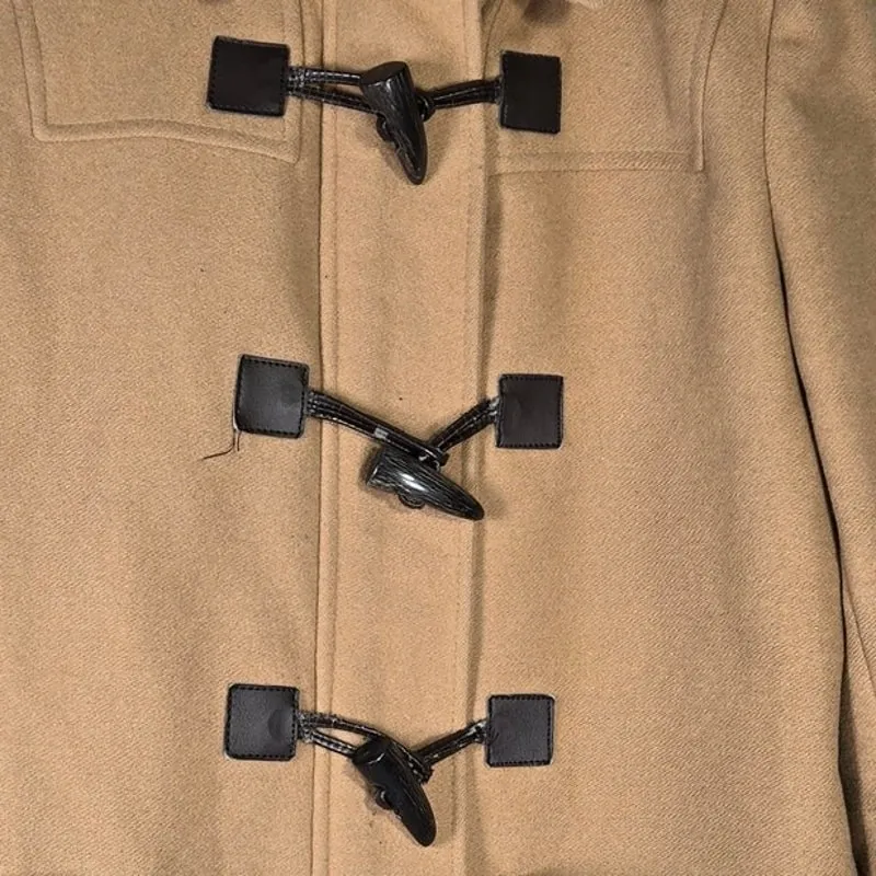 MICHAEL Michael‎ Kors Tan Brown Wool Blend Peacoat Toggle Zip Up Hooded 10 - Image 10