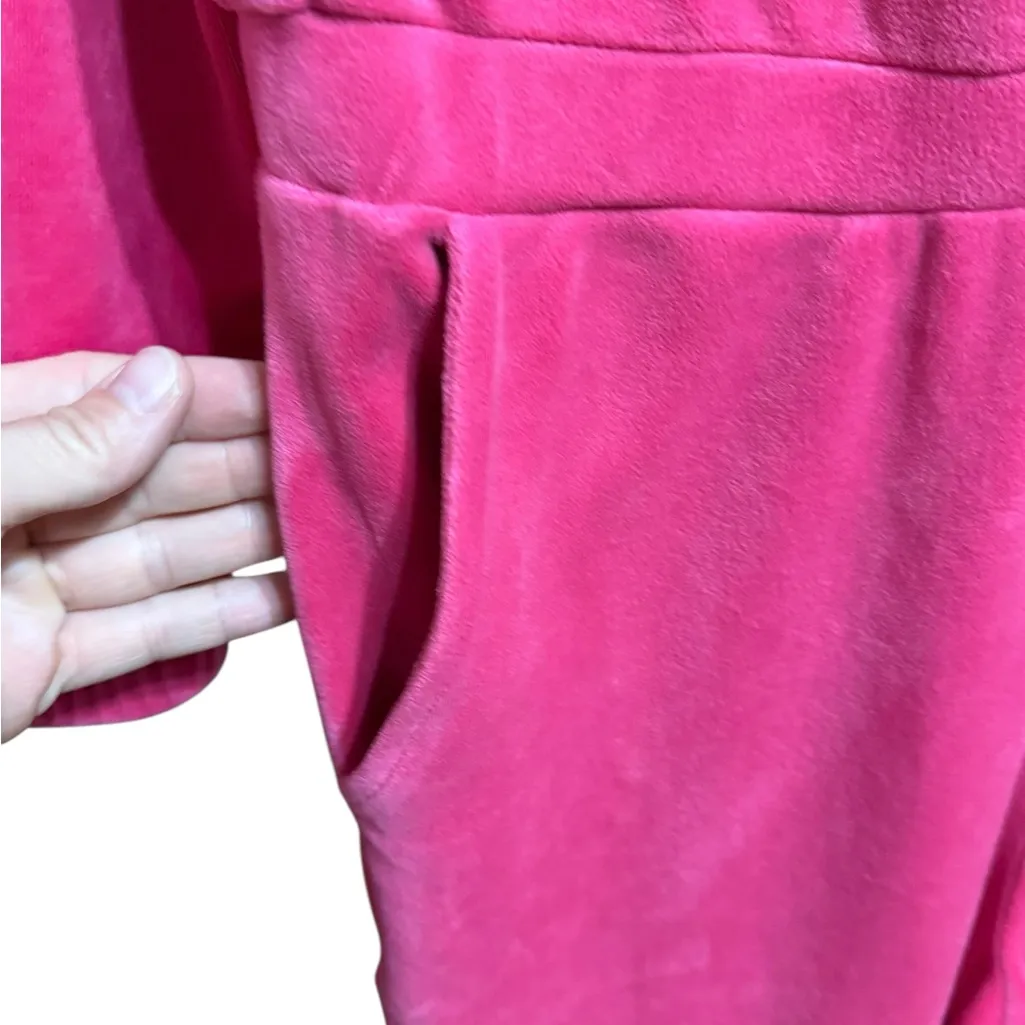 Juicy Couture Zip-up Velour Jumpsuit Hot Pink Y2K Soft Comfort Barbiecore Sz M - Image 5