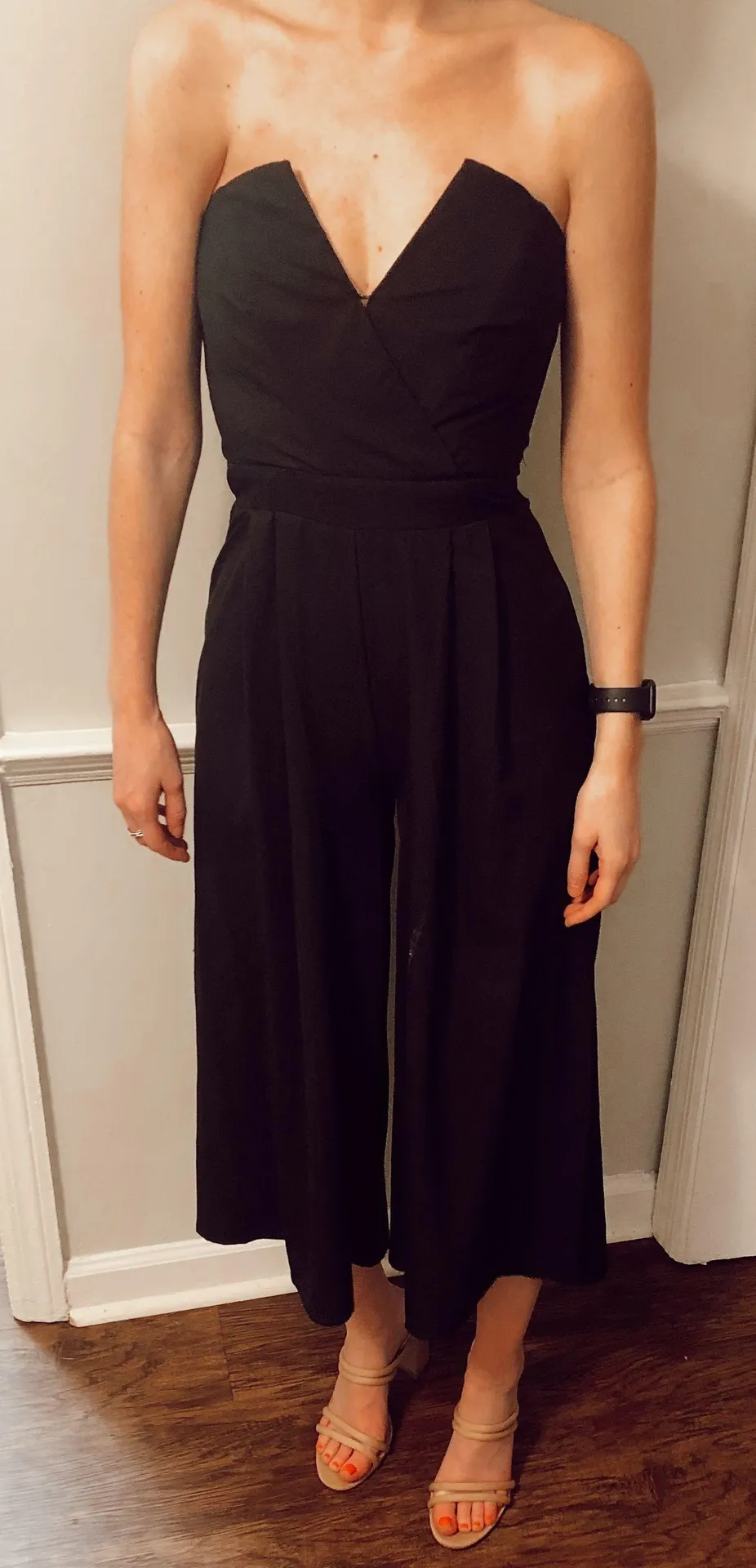 Black V Neck Jumpsuit - Image 3