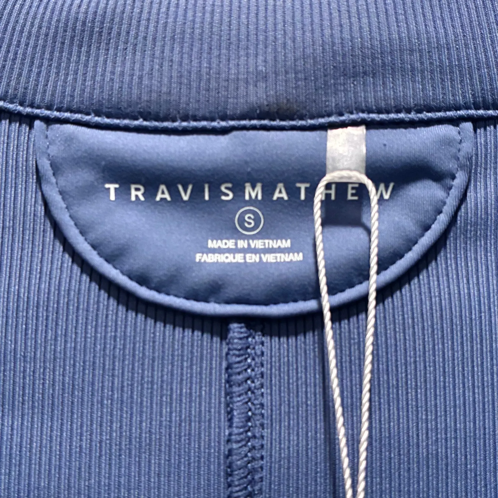 Travis Mathew Top Movement Short Sleeve V Neck Polo Shirt Blue Womens Small New - Image 12