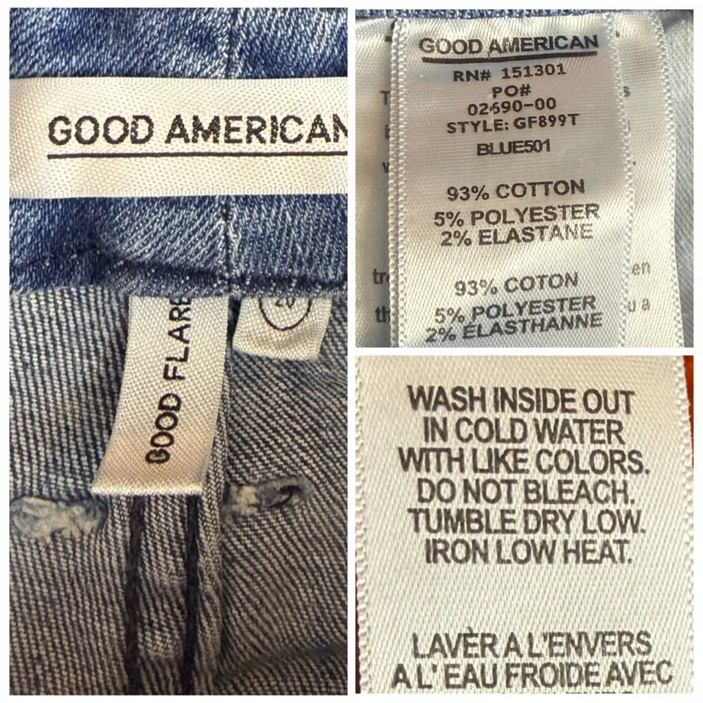 Good American Good Flare High Rise Distressed Jeans Medium Wash Women’s Size 20 - Image 9