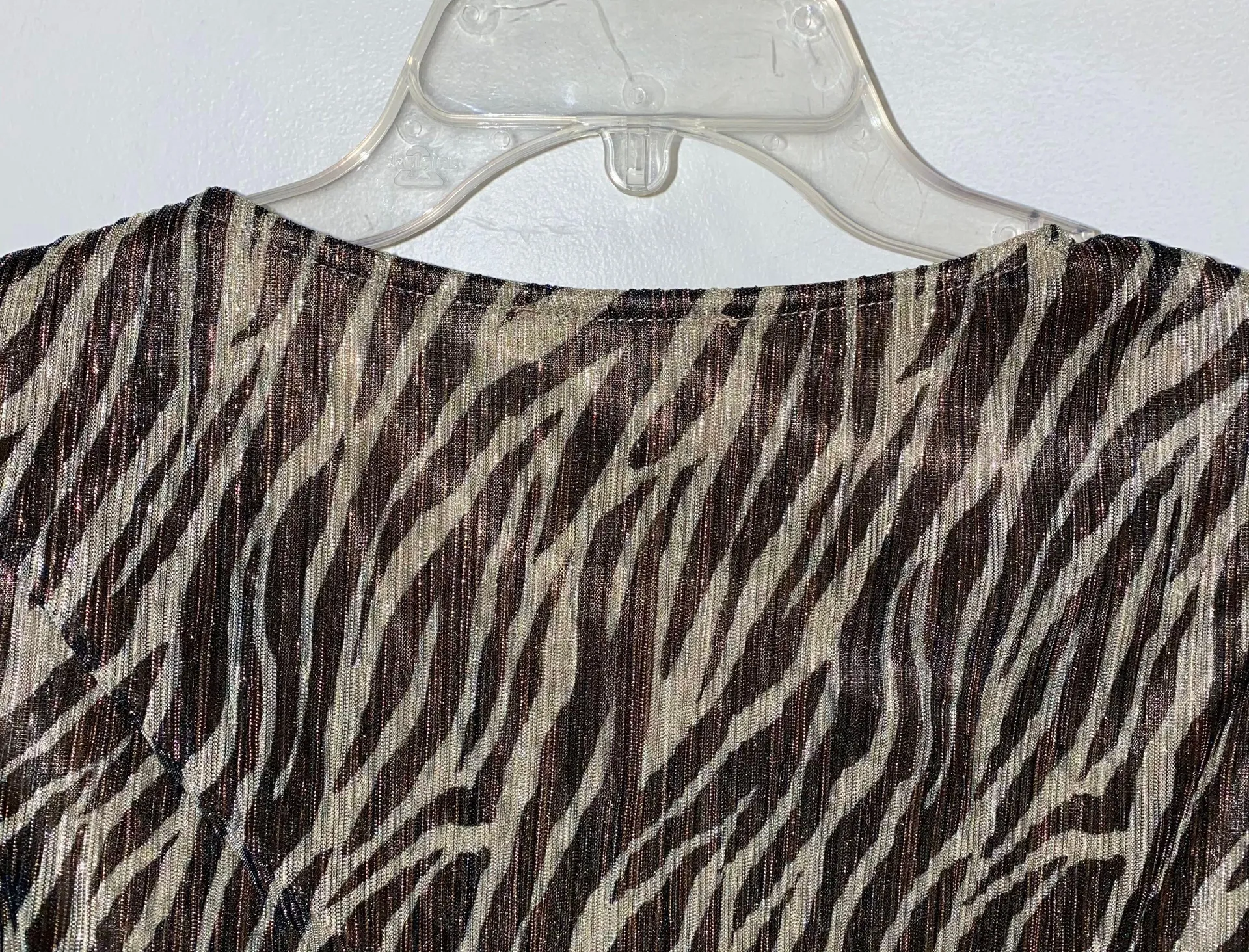 NWT $68  Brown Shimmer Kasi Leopard Top S - Image 6