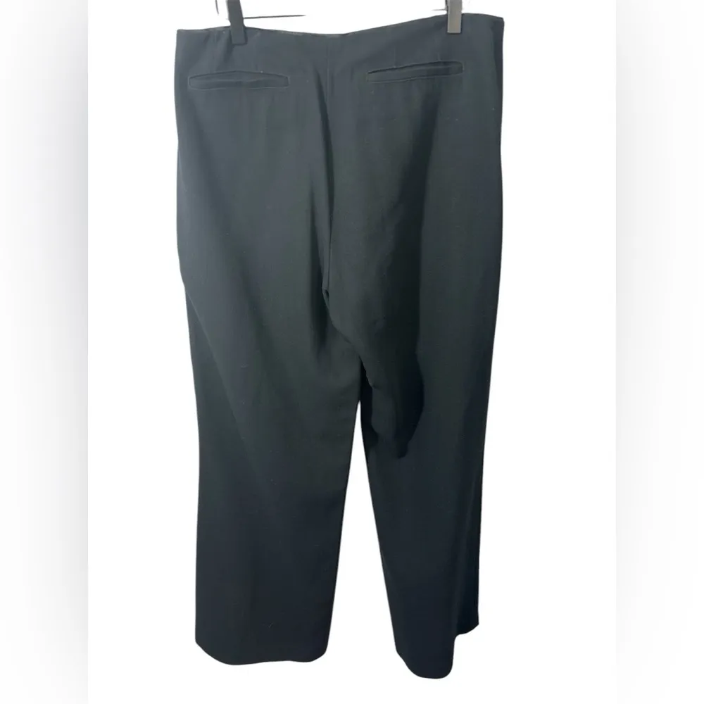 Gap Women's Dress Pants Size 14 Regular Black Mid Rise Wide Leg - Image 2