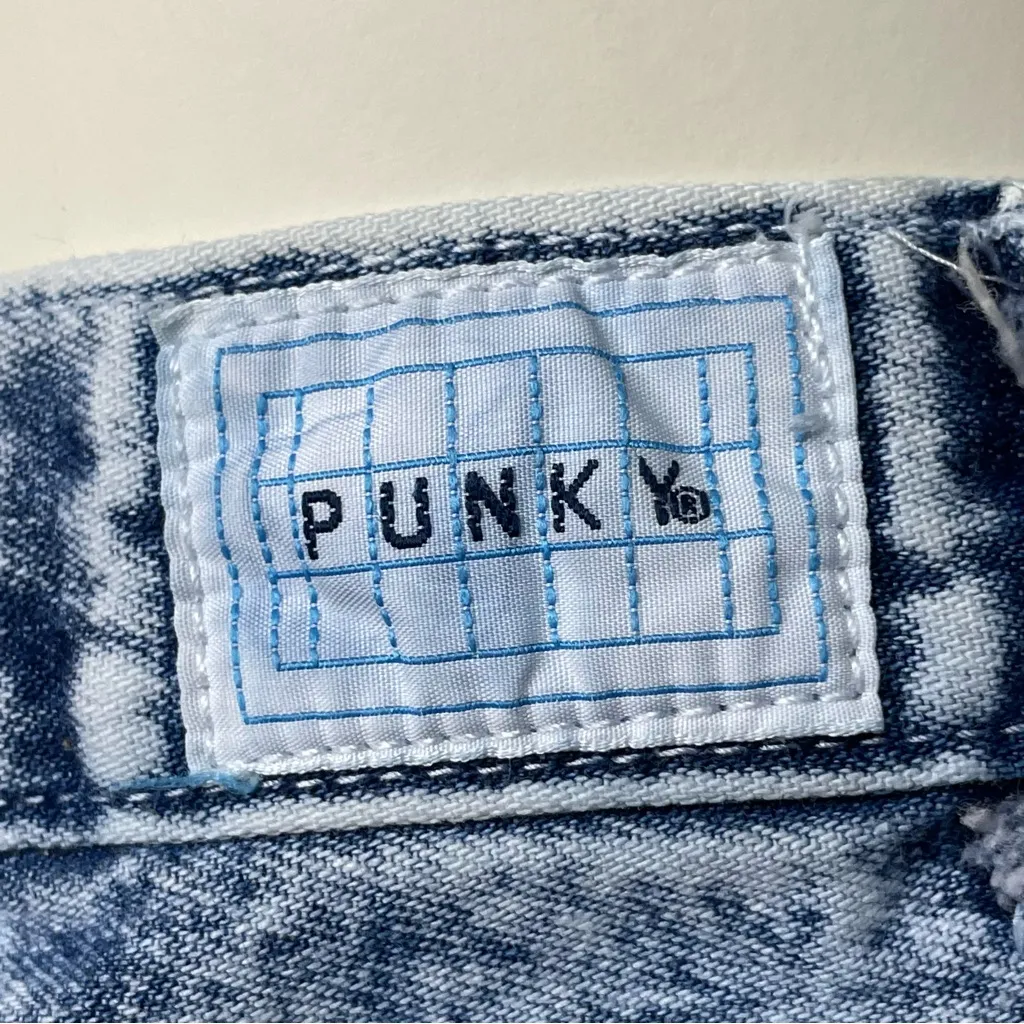 Vintage 80s Denim Skirt Lace Trim Acid Wash Retro Jean Skirt Pencil Cotton Blue Size undefined - Image 8