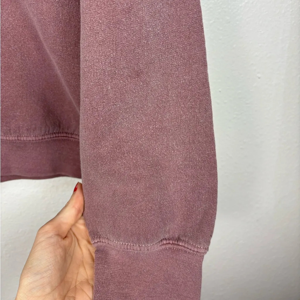 Obey Women's Small Phys‎ Ed Washed Burgundy Crewneck Sweatshirt Obey Posse 1989 - Image 7