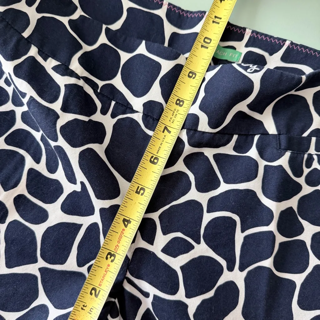 Lilly Pulitzer Palm Beach Fit Giraffe Print Pants Women’s 6 Blue White - Image 4