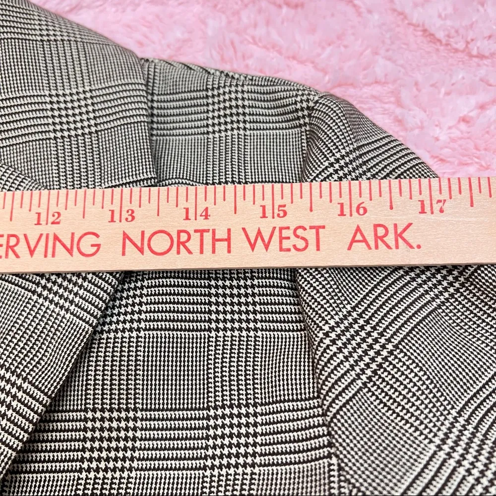 Everly Oversized Boyfriend Women’s Brown Plaid Blazer Sz S Accademia Preppy EUC - Image 6