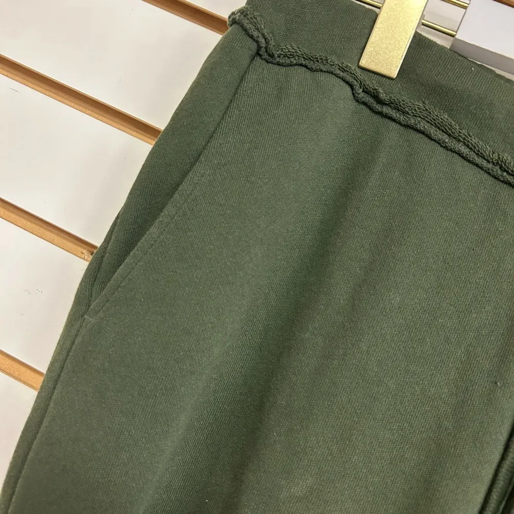 Eileen Fisher Organic Cotton Pull On Jogger Pant  Elastic Waist Raw Hem Small - Image 5