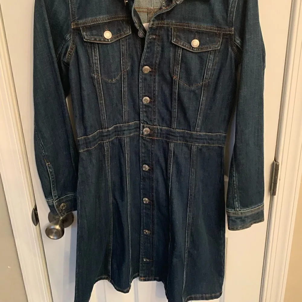American Eagle Denim Long Sleeve Button Down Dress size 4 - Image 5