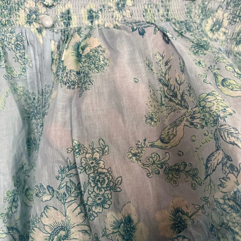 FP Intimately Floral Smocked Semi Sheer Cottage Shortie New XS Button Ditsy - Image 3