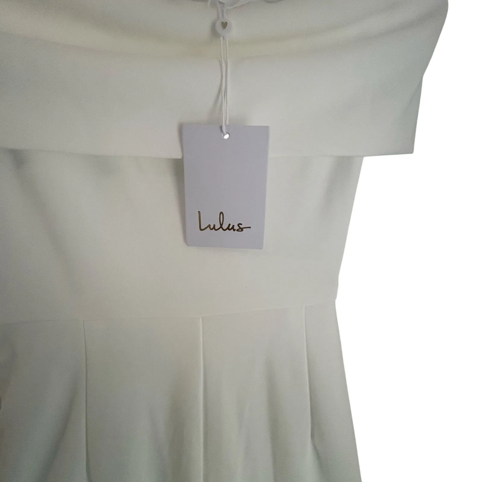 Lulu's Exceptional Romance Off Shoulder Mermaid Maxi Dress Wedding Bridal Small - Image 5